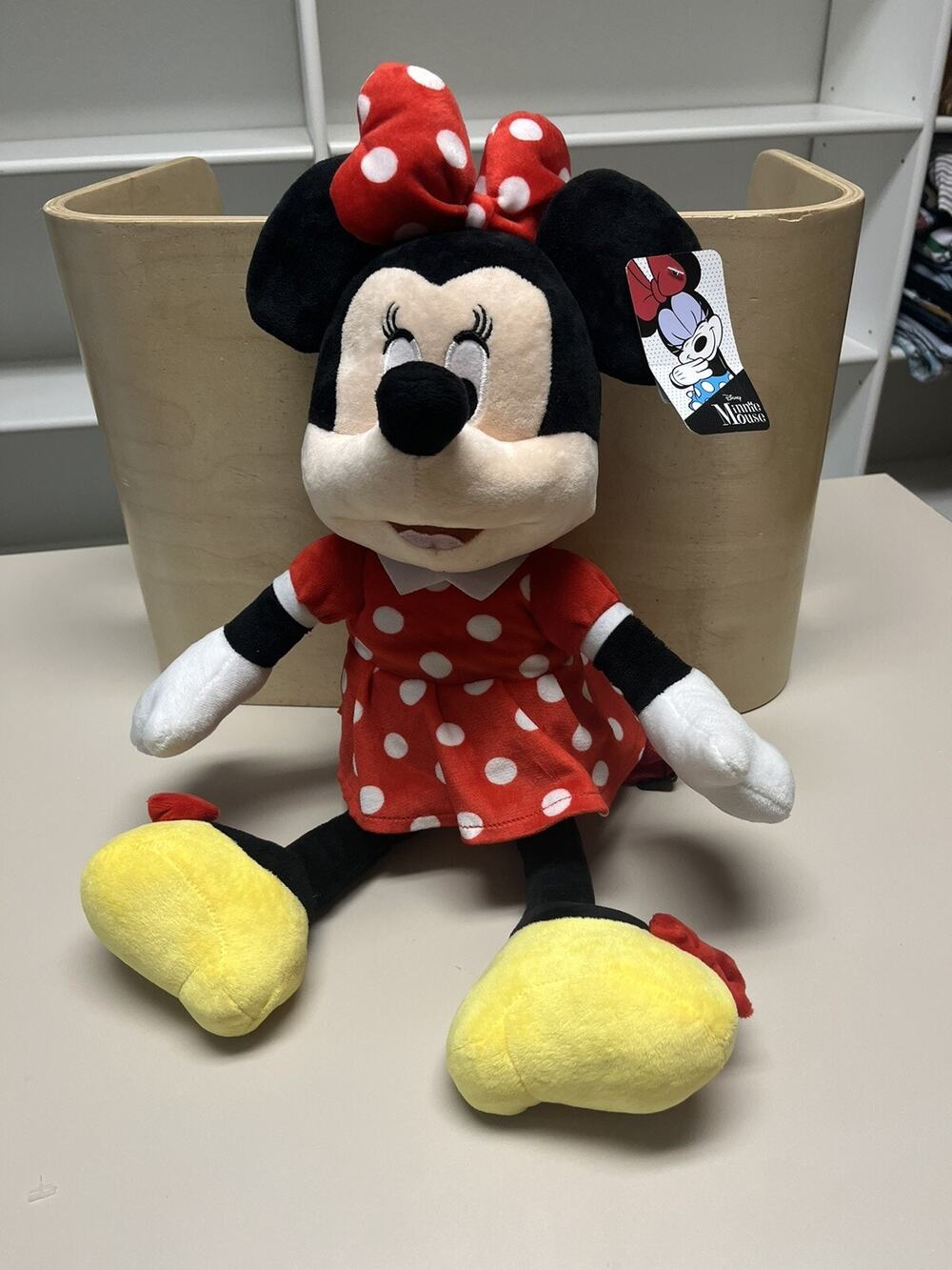 Minnie Mouse Plush Backpack With Small Zip Up Pouch 19” By Ruz Toys
